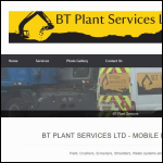 Screen shot of the Bt Plant Services Ltd website.