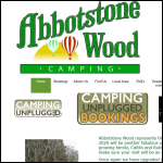 Screen shot of the Abbotstone Wood Camping Ltd website.