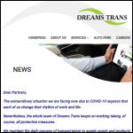 Screen shot of the Trans Dream Ltd website.