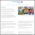 Screen shot of the Ckc Chaperones London Ltd website.