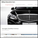 Screen shot of the Abbey Executive Cars Ltd website.
