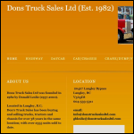 Screen shot of the Don's Tractors Ltd website.