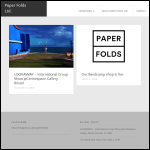 Screen shot of the Paper Folds Ltd website.
