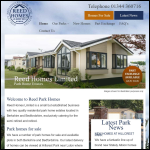 Screen shot of the Reed Park Homes Ltd website.