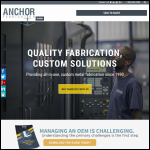 Screen shot of the Ancor Fabrications Ltd website.