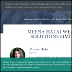 Screen shot of the Meena Halai Wealth Solutions Ltd website.