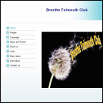 Screen shot of the Breathe Falmouth Club Ltd website.