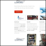 Screen shot of the A. Hartnell Marine Electrical Ltd website.