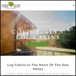 Screen shot of the Coed-y-glyn Log Cabins Ltd website.