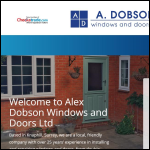 Screen shot of the Alex Dobson Windows & Doors Ltd website.