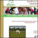 Screen shot of the Equine Wellbeing Ltd website.