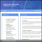 Screen shot of the Edge Case Technical Ltd website.