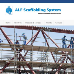 Screen shot of the Alf Scaffolding Ltd website.