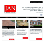 Screen shot of the Jan Property Services Ltd website.