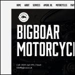 Screen shot of the Bigboar Motorcycles Ltd website.