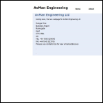 Screen shot of the Amvan Engineering Ltd website.