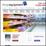 Screen shot of the Shop Equipment & Design Ltd website.