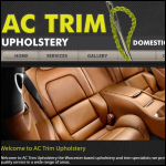 Screen shot of the A.C Autotrimmers Ltd website.