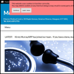 Screen shot of the Mearns Medical Equipment Ltd website.