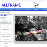 Screen shot of the FRAME ALL LTD website.