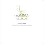 Screen shot of the AURORA CATERING Ltd website.