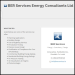Screen shot of the BER SERVICES LTD website.
