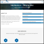 Screen shot of the TM PROJECTS Ltd website.