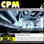 Screen shot of the PM PIPEWORK SERVICES LTD website.