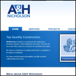 Screen shot of the A & H NICHOLSON LTD website.