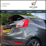 Screen shot of the HB & CARS LTD website.