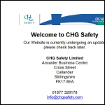 Screen shot of the CHG SAFETY Ltd website.