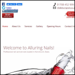 Screen shot of the ALLURING NAILS Ltd website.