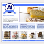 Screen shot of the A1 CAKE MIXES Ltd website.