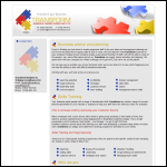 Screen shot of the TRANSFORM BUSINESS & TRAINING CONSULTANCY LTD website.