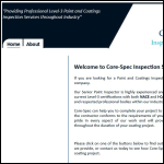 Screen shot of the CORE-SPEC INSPECTION SERVICES Ltd website.