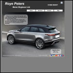 Screen shot of the ROYE PETERS MOTOR ENGINEER Ltd website.