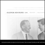 Screen shot of the AILERON Ltd website.