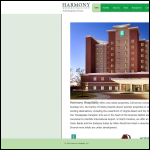 Screen shot of the HARMONY HOSPITALITY Ltd website.