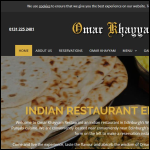 Screen shot of the OMAR KHAYYAM RESTAURANT website.