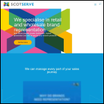 Screen shot of the SCOTSERVE SCOTLAND Ltd website.