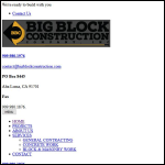 Screen shot of the BIG BLOCK CONSTRUCTION Ltd website.
