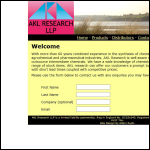 Screen shot of the AKL RESEARCH LLP website.
