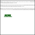 Screen shot of the ACME ELECTRICAL SERVICES LTD website.