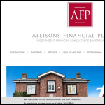 Screen shot of the ALL SORTED FINANCIAL PLANNING Ltd website.