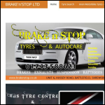 Screen shot of the BRAKE'N'STOP Ltd website.