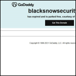 Screen shot of the BLACK SNOW SECURITY LTD website.