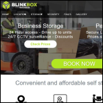 Screen shot of the BLINKBOX ECO STORAGE Ltd website.