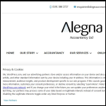 Screen shot of the ALEGNA ACCOUNTANCY LTD website.