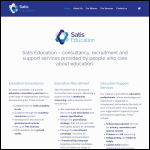 Screen shot of the SATIS EDUCATION Ltd website.