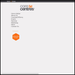 Screen shot of the CORE3D CENTRES Ltd website.